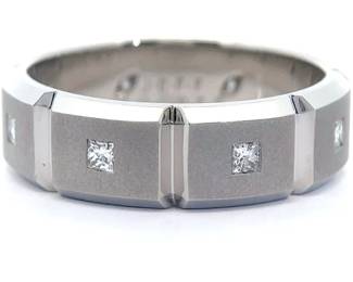 Jeff Copper "ETERNAL COLLECTION" 0.45 Carat Natural Diamond Men's Ring in Platinum