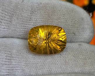 15.20 Carat Natural Fancy-Cut Citrine