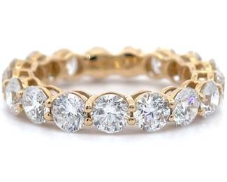 NEW! 5 Carat Diamond Full Eternity Ring in 14k Yellow Gold