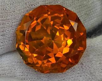 31.20 Carats Natural Madeira Citrine (Fancy Round Cut)