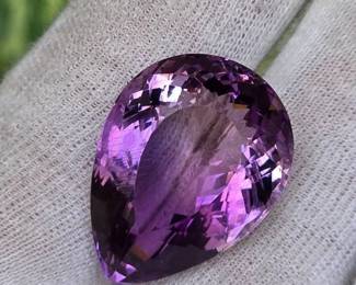 44.83 Carats Natural Amethyst (Pear Cut)