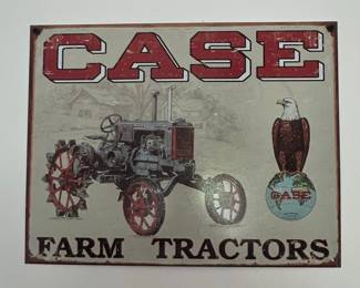 Case Farm Tractors "Eagle & Globe" Style Metal Sign
