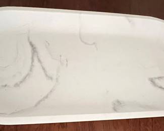 Marble Effect Oval Vanity Tray
