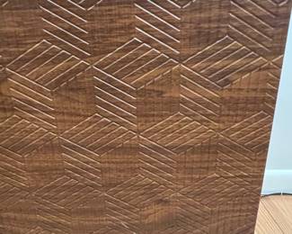 Mid-Century Modern Style Geometric Walnut Media Console
