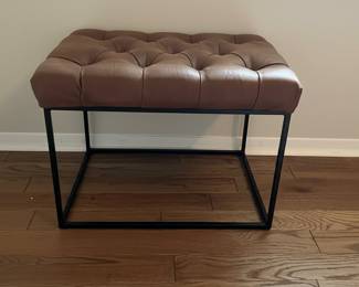 Industrial Style Tufted Ottoman Bench