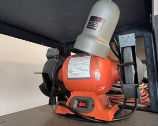 Central Machinery 6-Inch Bench Grinder with Work Light