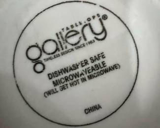 Tabletops Gallery White Embossed Mugs