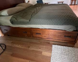 AFI Madison Walnut Storage Platform Bed Style