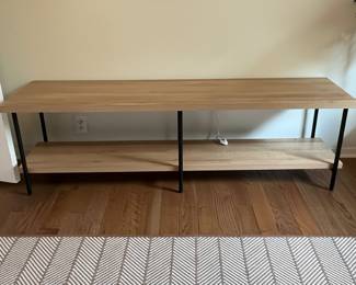 Industrial Style Wood and Metal TV Stand