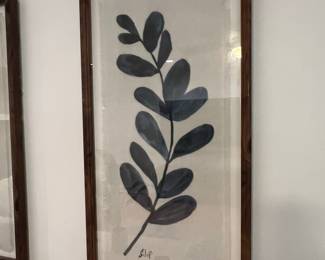 Botanical Style Framed Watercolor Prints - 4 Available