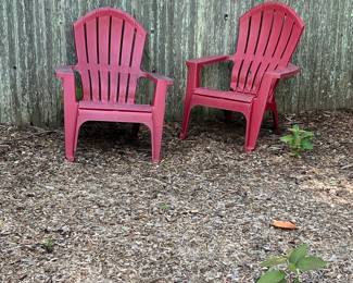 Red Resin Adirondack Chairs