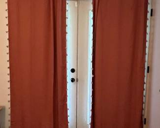 Terracotta Pom Pom Curtains