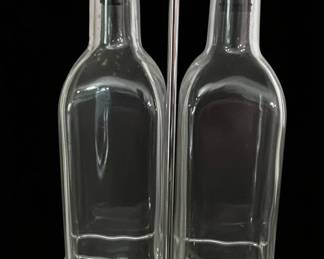 Glass Oil and Vinegar Cruet Set with Wire Caddy