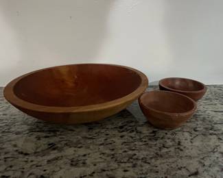 Parrish Style Hand-Turned Wooden Bowl Set