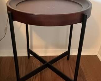 Modern Style Round Tray Top Side Tables - 2 Available