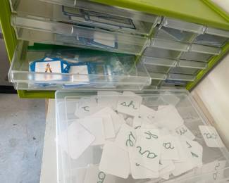 Plastic Multi-Drawer Educational Organizer with Phonics Flashcards