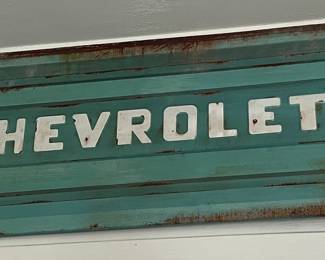 Chevrolet Tailgate Style Metal Sign