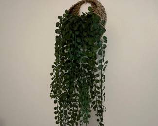 Boho Style Woven Wall Hanging Planter with Trailing Greenery