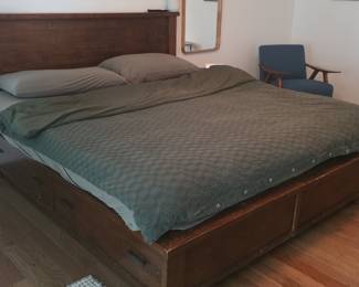 King Size Wooden Platform Bed Frame
