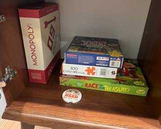 Monopoly Vintage Bookshelf Edition, I Spy Treasure Hunt, Charles Wysocki Puzzle, and Race to the Treasure Game