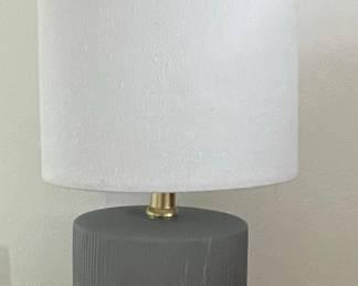 Modern Gray Cylinder Style Table Lamp