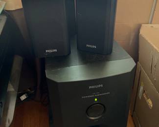 Phillips Five Speaker Home Theater Sound System. 