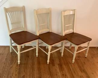 3 Wooden Dining Chairs
