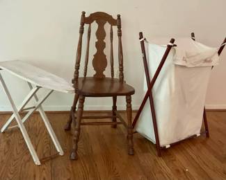 Colonial SpindleBack Chair Hamper Ironing Board