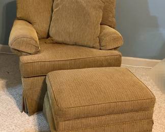 Corduroy Armchair Matching Ottoman