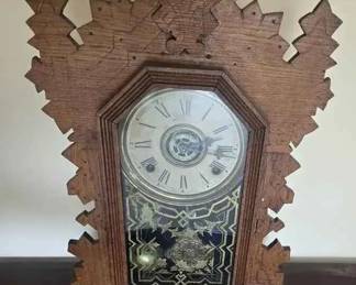 TA140Eagle Antique Gingerbread Mantle Clock