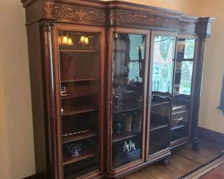 TA123Nuevo Greek Sideboard Honduras Mahogany Circa 1885 est $12,500