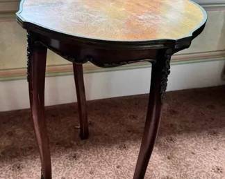 TA126Italian Side Table With Brass