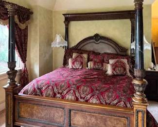 TA109VCal King Victorian Style Canopy Bed est $600