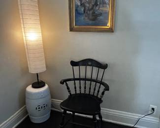 Lamps, chairs