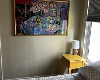side tables, beds and bedding