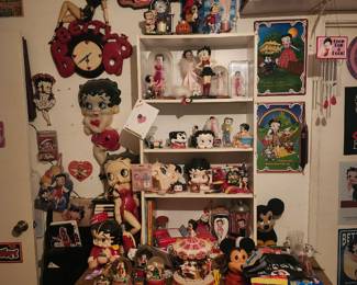 Vintage Betty Boop Clocks, Metal Signage, Figurine, Madame Alexander, snow globes