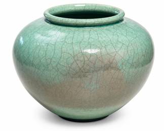 Lot 529: John Melkonian Raku Pottery Vase