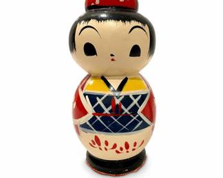 Lot 9: Handmade Japanese Kokeshi Coin Bank