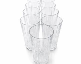 Lot 309: Set of 9 Mikasa Park Lane Style Crystal Highball Glasses