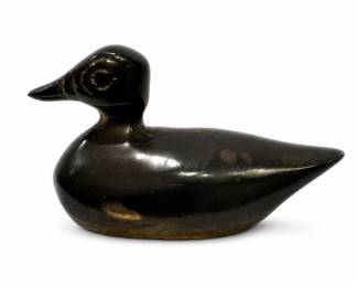 Lot 46: Petite Solid Brass Duck Figurine
