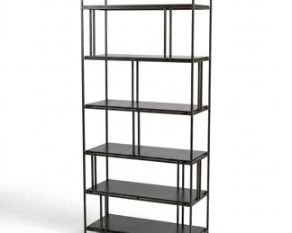 Lot 499: 5-Tier Metal Étagère with Staggered Shelves