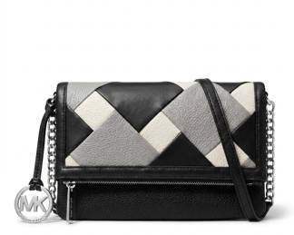 Lot 217: Michael Kors Patchwork Leather Foldover Crossbody Bag