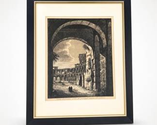 Lot 171: Luigi Rossini Colosseum Print, Plate Dated Roma 1819