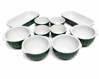 Lot 547: Homeworld by Stanley Roberts Green Bakeware, 10 Pieces