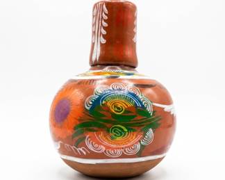 Lot 20: Tonala Mexican Pottery Water Jug with Mug