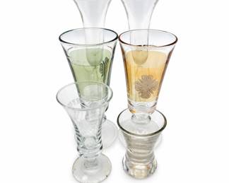 Lot 487A: 6 Assorted Cordial & Shot Glasses