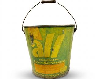 Lot 39: Vintage All Detergent Galvanized Tin Bucket
