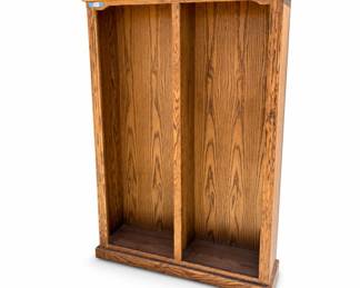 Lot 371: Tall Oak Bookcase