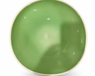 Lot 5: Cased Key Lime Green Glass Serving Bowl
