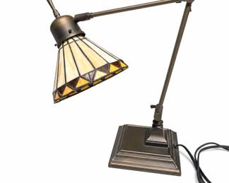 Lot 548: Tensor SLT800R Stained Glass Mission Desk Lamp